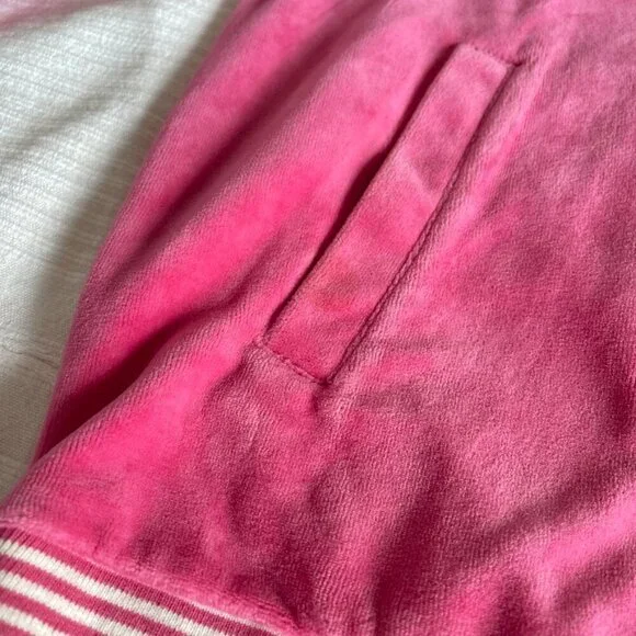 Vintage Champion Plush Velour Zip-Up Track Jacket Pink - Picture 12 of 12